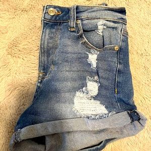 Celebrity pink jean shorts women